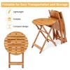 Outdoor Folding Table and Chairs, Casual Bistro Table and Chairs Set of 2 - 3 of 4