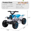 ATV for Kids, 6V Battery Powered Toddler 4 Wheeler w/Music, Light, 1.5mph Max Speed, Kids ATV 4 Wheeler 3+ Years - 4 of 4