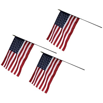 3pk 16" x 24" Annin & Company U.S. Classroom Flag with Staff