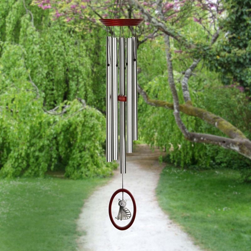 Woodstock Wind Chimes Signature Collection, Wind Fantasy Chime, 24'' Silver Wind Chime, 3 of 11
