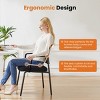 Mesh Breathable Backrest Desk Stacking Chairs,Upholstery Fabric And Sturdy Metal And Stack Easily Stacking Chairs With Arm-Cuddlewood - 3 of 4