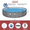 Coleman Round Power Durable Steel Frame Swim  22' x 52" Above Ground Outdoor Swimming Pool Set with Filter Pump and Pool Ladder, Gray - 2 of 4