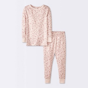 Toddler Girls' 2pc Long Sleeve Smooth Jersey Snug Fit Pajama Set - Cloud Island™ - 1 of 4