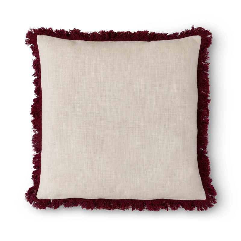 Park Hill Collection Mountain Road Appliqued Cotton Pillow, 3 of 4