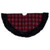 Northlight 48" Red and Black Plaid with Polka Dots Christmas Tree Skirt - 4 of 4