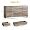 Wooden Dressers for Bedroom with 12 Drawers, Wide TV Stand Dresser for 65 Inch TV, Chest of Drawers,Wood Modern Clothes Storage Organizer for Hallway - 4 of 4