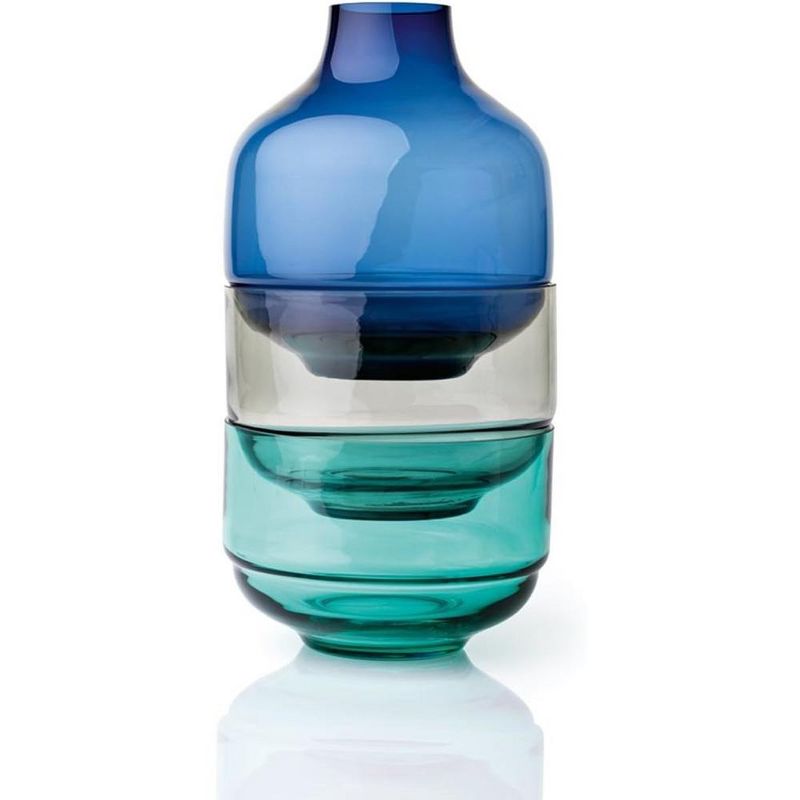 Leonardo Fusione 3 piece Glass Vase Set - Blue, 1 of 8