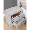 Gulches Industrial Style Nightstand with Slatted Metal Frame Rustic Wooden Tabletop, 2 Open Shelves, Classic Modern Fusion - 3 of 4