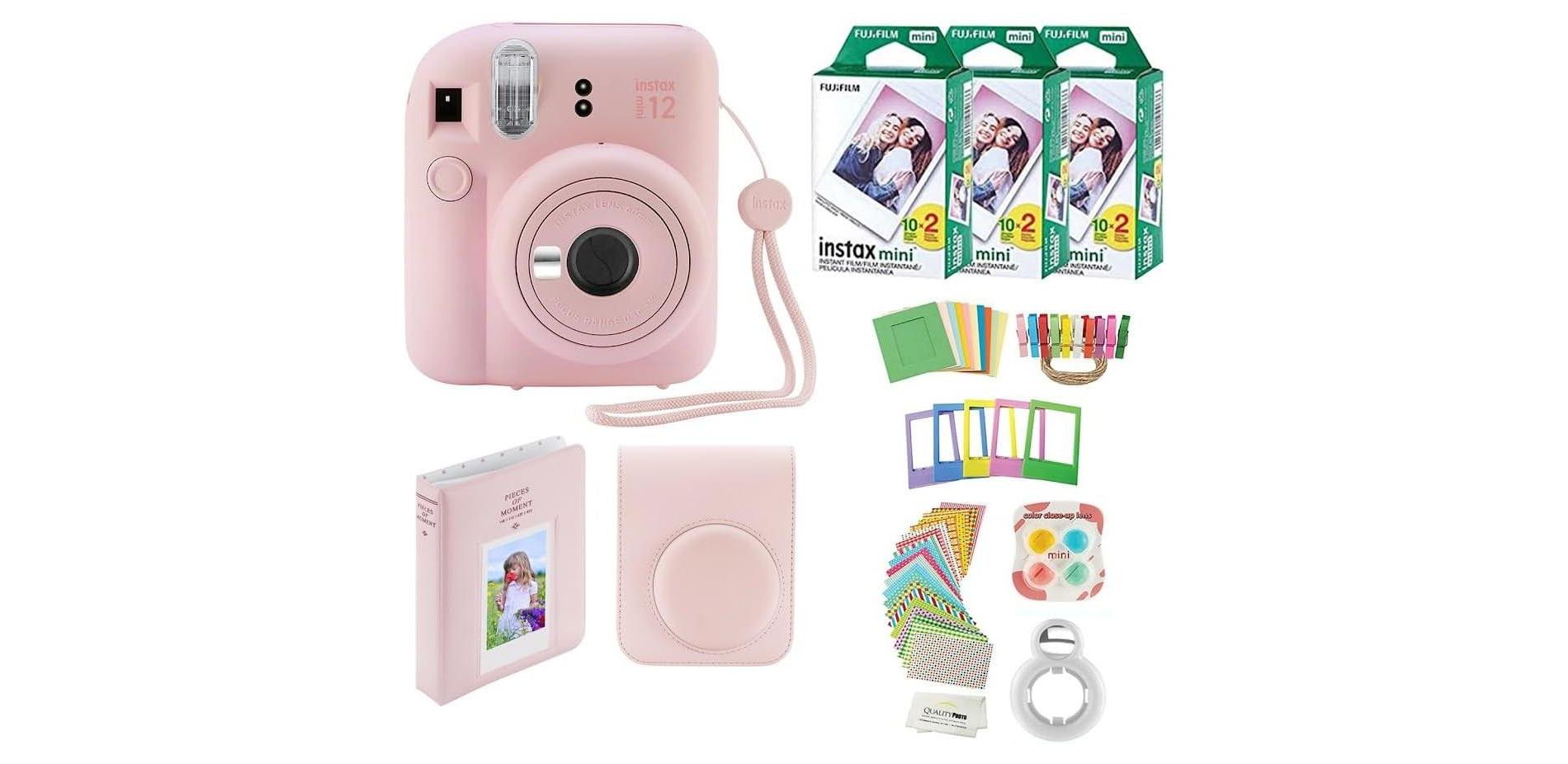 Fujifilm Instax Mini 12 Instant Camera with Case 60 Fuji Films Decoration Stickers Frames Photo Album and More Accessory kit