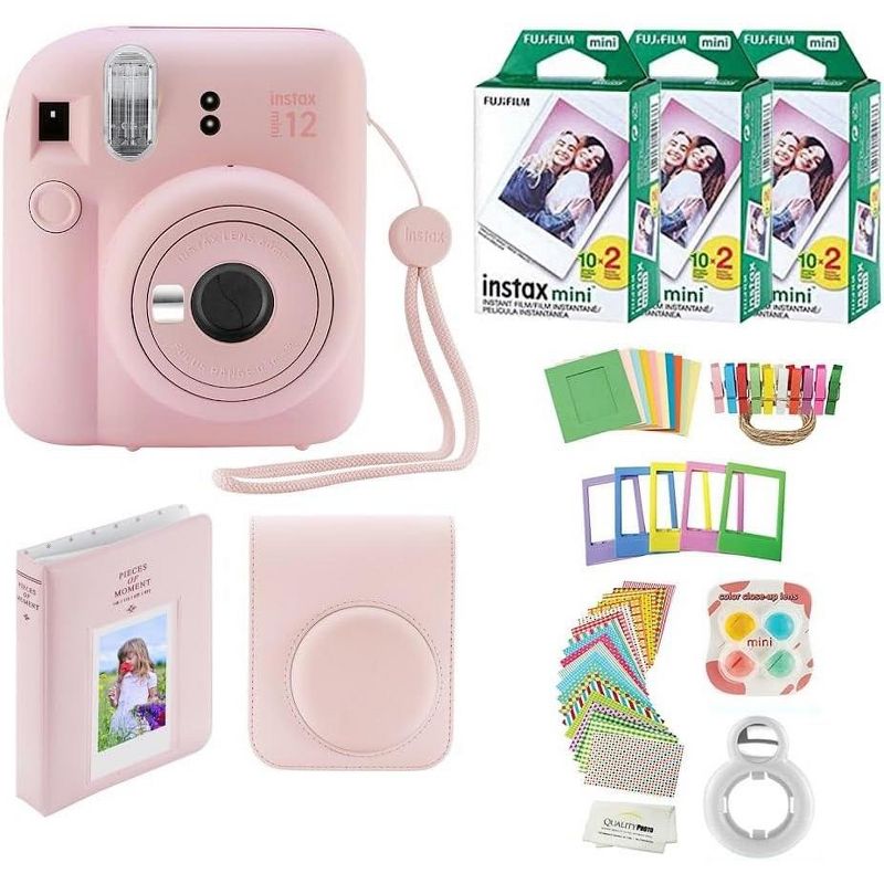 Fujifilm Instax Mini 12 Instant Camera with Case 60 Fuji Films Decoration Stickers Frames Photo Album and More Accessory kit, 1 of 8