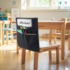 VEVOR Chair Pockets for Classroom, 12 Pack, 17 x 19 Inches Chairback Buddy Pocket with Name Tag, Back of Chair Organizer, Black - 2 of 4