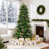 6ft Pre-Lit Artificial Fir Christmas Tree, 1,350 PE/PVC Branch Tips, 300 Lights with Remote Control & 11 Modes, Green - 2 of 4