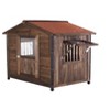 ORRD Outdoor Dog Kennel with Chew-Proof Iron Frame, Large Wooden Cabin House with Waterproof Asphalt Roof - 2 of 4