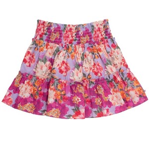 RuffleButts Toddler Girls Smocked Twirl Skirt - 1 of 4