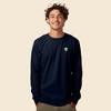 Dalix Alien Embroidered Cotton Classic Fit Long Sleeve Crewneck Tee Shirt Mens - 2 of 4
