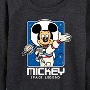 Women's - Disney - Retro Mickey Portrait Lightweight French Terry Wide Neck Long Sleeve Shirt - 2 of 4