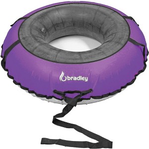 Bradley Colossal 60" Snow Tube with Slick, Heavy-Duty Bottom for Fast Sledding – Large Rubber Tube with Cover made in USA - 1 of 4
