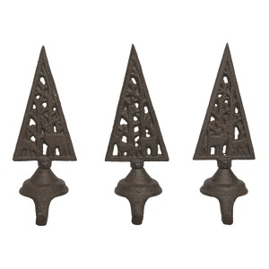 Transpac Cast Iron Reindeer Stocking Holder Set of 3 Christmas Home Decorations - 1 of 2