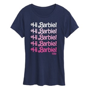 Women's - Barbie - Hi Barbie Stacked Short Sleeve Graphic T-Shirt - 1 of 4