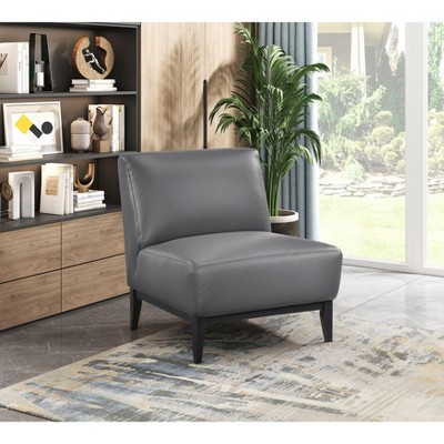 NicBex Luxury Leather Accent Chair, Modern Living Room Chair with Cushioned Seat & Back with Reinforced Solid Wood Frame