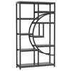 Resenkos Bookshelf, Bookcase Standing Shelf Unts,Freestanding Bookshelf, 68.9" Etagere Bookcase with 9 Open Shelves,Rustic Gray & Black - 4 of 4