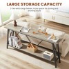 LIVAREEmlen 70.9 Inch Extra Long Sofa Table, Console Behind Sofa, Entryway Table with 2 Tier Storage Shelves for Hallways Rustic Gray and Black - 3 of 4