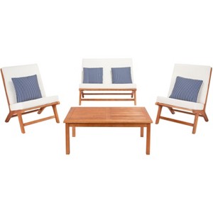 Chaston 4 Piece Living Set - Indoor/Outdoor - PAT7044 - Safavieh - 1 of 4