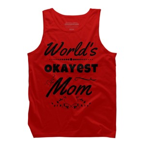 Men's Design By Humans World's Okayest Mom By hikebubble Tank Top - 1 of 2