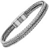 Steeltime Men's stainless stseel wheat chain bracelet. Color Options: Silver, Gold, Black - 2 of 4