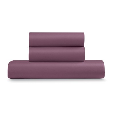 Eggplant Microfiber Full/Queen Duvet Cover Set