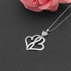 Ginger Lyne Pendant Necklace for Women Sterling Silver Cz Sister Hearts - 3 of 4