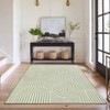 Modern Machine Washable Abstract Area Rug Non Slip Non Shedding Soft Striped Floor Cover Low Pile Foldable Accent Indoor Rug for Living Room Bedroom - 4 of 4
