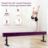 Costway 7.5 ft High and Low Gymnastics Beam with 3 Heights Heavy Duty Metal Legs & Wheels Purple/Blue/Pink - 4 of 4