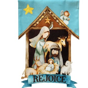 Briarwood Lane Christmas Garden Flag 12x18 For Outdoor Rejoice Burlap For Christmas Garden Flag Flags For Outside - 1 of 3