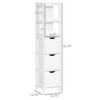 Resenkos Bathroom Cabinet, Narrow Storage Unit, Floor Cabinet for Living Room, Kitchen, White - 4 of 4