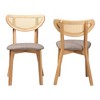 Baxton Studio 2pc Dannell Fabric and Wood Dining Chairs Gray/Natural Oak/Light Brown: Polyester Upholstery, Rubberwood Frame - 3 of 4