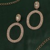 SOHI Women's Crystal Silver Party Drop Earrings - 2 of 4