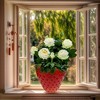 SEVOBAL Strawberry Home Decor Flower Pot Fruit Flowerpot Indoor Outdoor Garden Patio Novel Vividly Flower Pot Gift Present, Red, 12.2"*12.2"*12.4" - 4 of 4