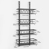 Over the Door Pantry Organizer, Heavy-Duty Metal Spice Rack with Wall Mount, Adjustable Shelves Hanging Kitchen Storage for Home, Black - 3 of 4
