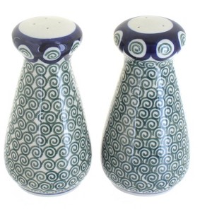 Blue Rose Polish Pottery 528-977 Ceramika Salt & Pepper Shakers - 1 of 1