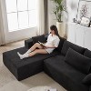 Mocamel Modern Chenille Upholstered Sectional Sofa, Modular 108 L Shaped, 6 Pillows, Free Combination for Living Room Bedroom - 4 of 4