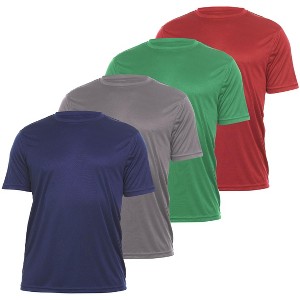 Daresay Mens Dri Fit Shirts Moisture Wicking Tshirt For Men Gym Shirts For Men, Up to 3XL, Pack of 4 - 1 of 4