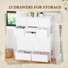 15-Drawer Dresser for Bedroom, Tall Chest Storage Organizer with Fabric Bins, Metal Frame & Wood Top, Hallway, Entryway - 3 of 4