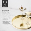 Viski Tray, Round Gold Serving Tray, Stainless - 2 of 4