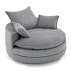 Merax 360° Swivel Barrel Chair with Dual-Layer Cushion Design - 4 of 4