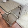 Roundhill Furniture Corbeta Metal Frame Wood Living Room Chairside Table with Shelf, Aged Graphite - 4 of 4