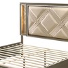 Acme Furniture Queen Skylar Bed Synthetic Leather/Dark Champagne Finish - 4 of 4