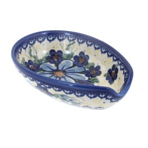 Blue Rose Polish Pottery 89 Vena Small Spoon Rest - 1 of 1