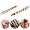 Unique Bargains Home DIY Manicure Double-Ended Nail Art Brush Rose Gold Tone 1 Pc - 2 of 4