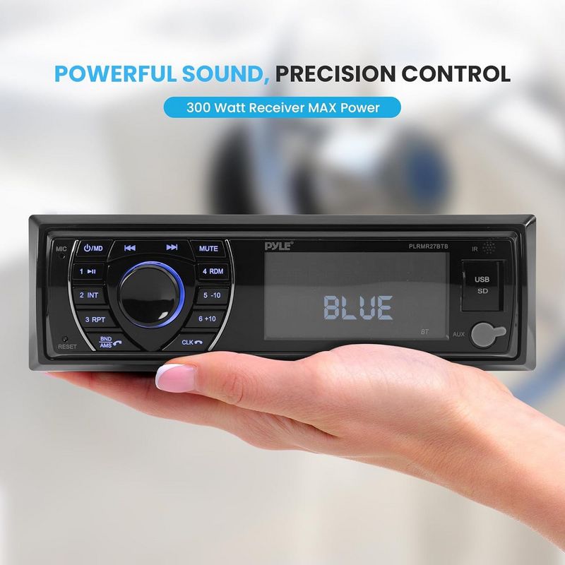 Pyle Bluetooth Marine Receiver Stereo - Black, 4 of 8